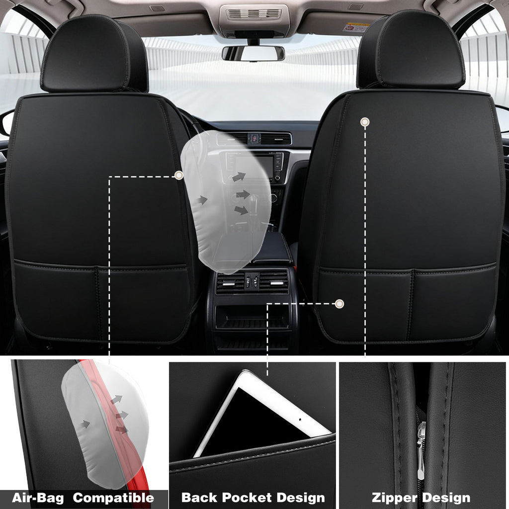 For Ford F150 Seat Covers, Airbag Compatible, Nappa Leather Water Resistant F150 Accessories fits for 2009-2025 Ford F150 / 2017-2025 F250 F350 F450