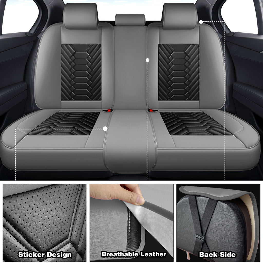 For Chevy Chevrolet Silverado Seat Covers Waterproof Nappa Leather Protectors for Pickup 2007-2026 1500 2500HD 3500HD Trail Boss Z71 Crew Double Extended Cab GMC Sierra