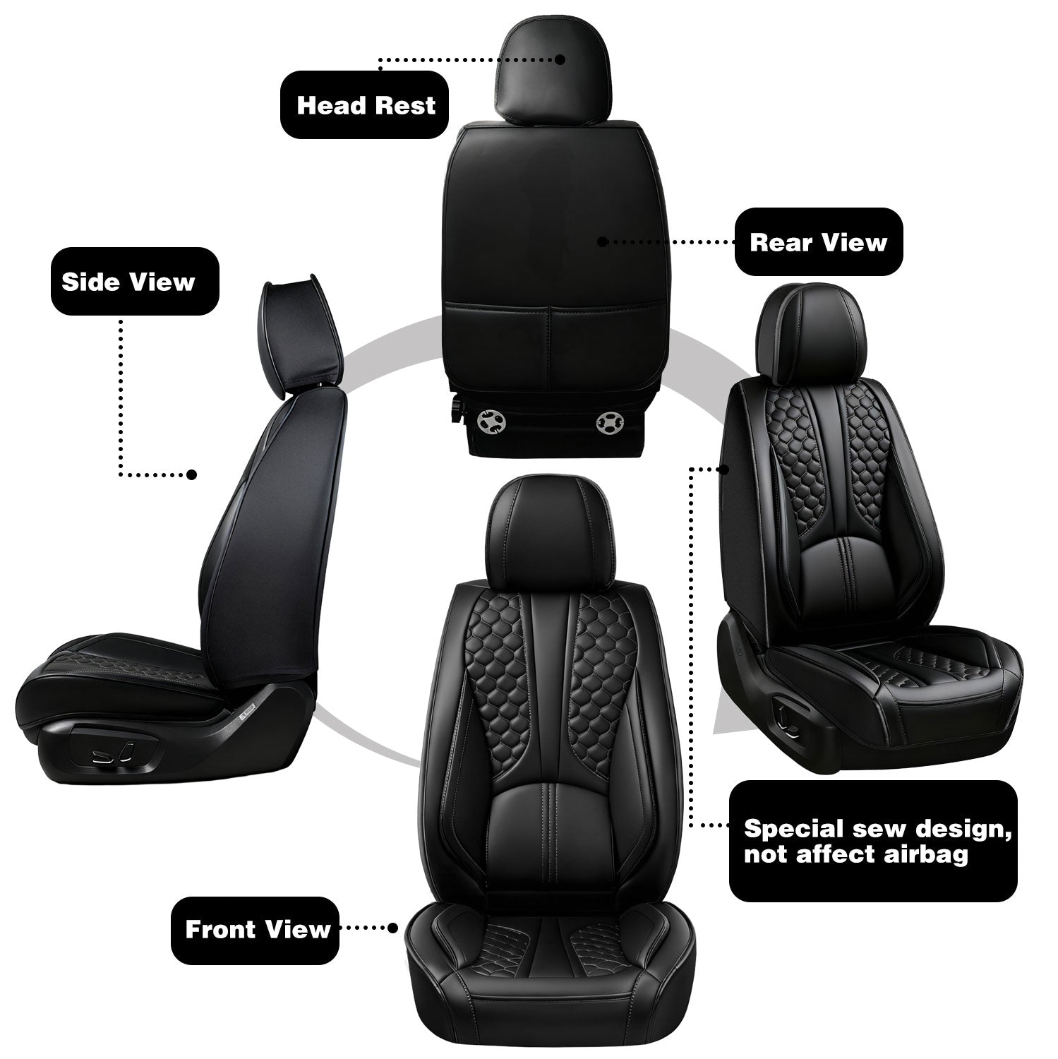 Foneso Dodge Ram 1500 2500 3500 seat covers, view 8