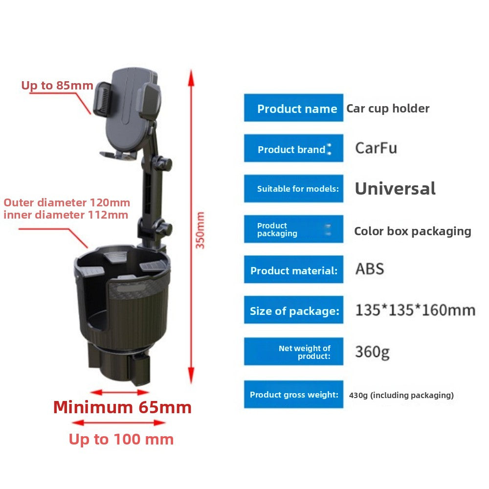 Foneso car phone holder cup holder accessory, view 4