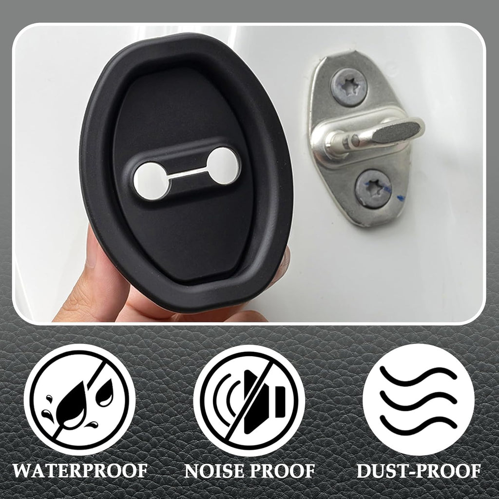 4PCS Upgraded Car Door Latch Guard Cover,Silicone Car Door Lock Cover for Car Door Protector and Noise Reduction,Universal Automotive Exterior Accessories