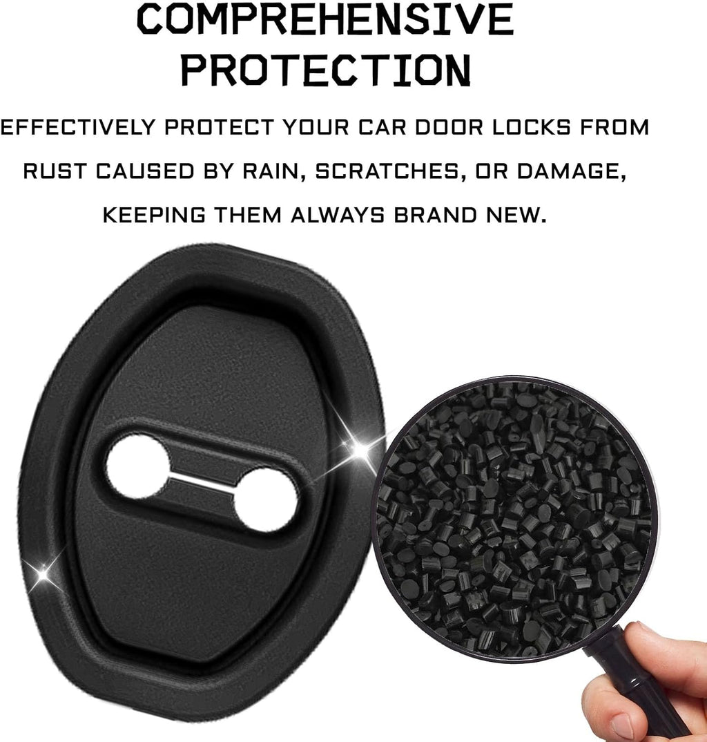 4PCS Upgraded Car Door Latch Guard Cover,Silicone Car Door Lock Cover for Car Door Protector and Noise Reduction,Universal Automotive Exterior Accessories