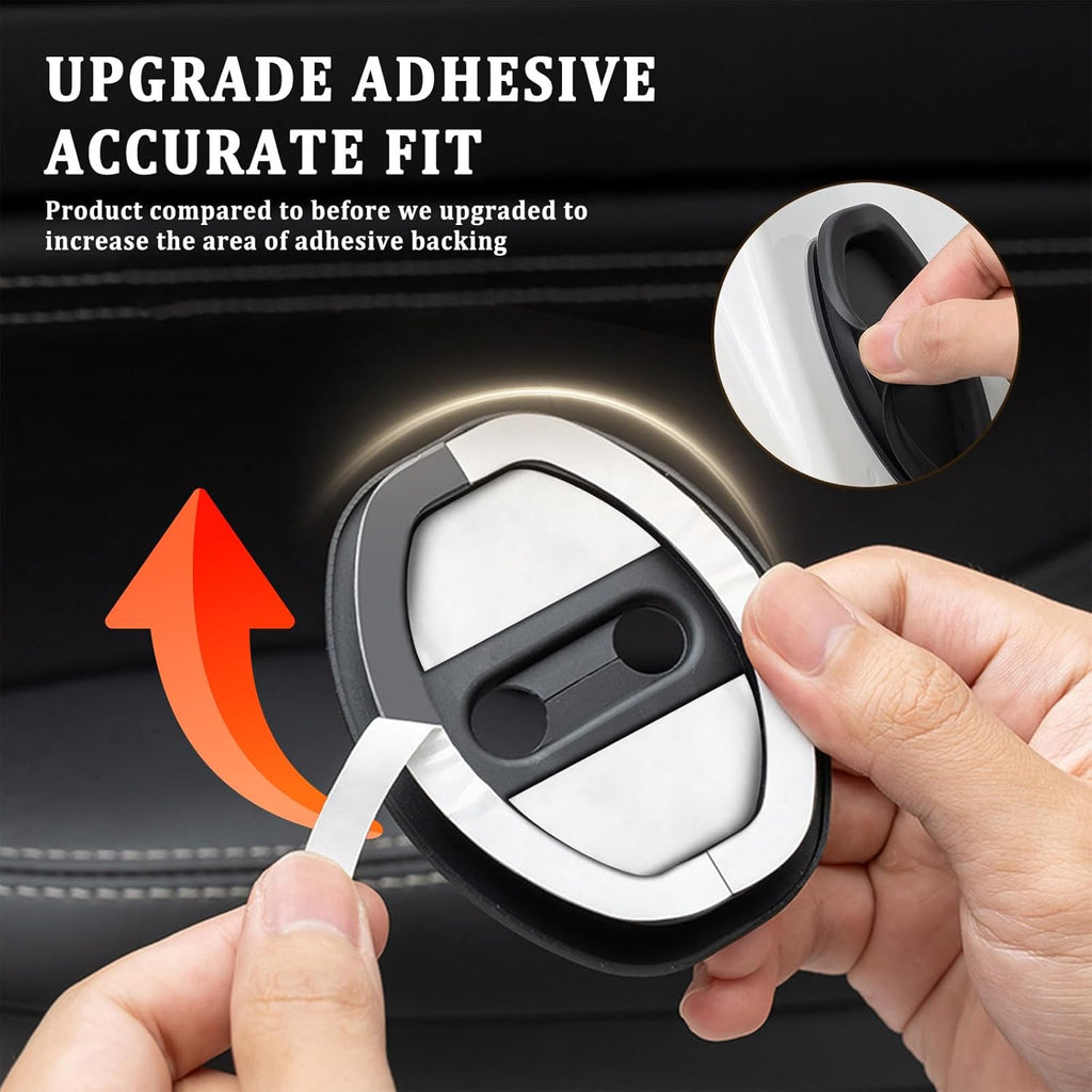 4PCS Upgraded Car Door Latch Guard Cover,Silicone Car Door Lock Cover for Car Door Protector and Noise Reduction,Universal Automotive Exterior Accessories