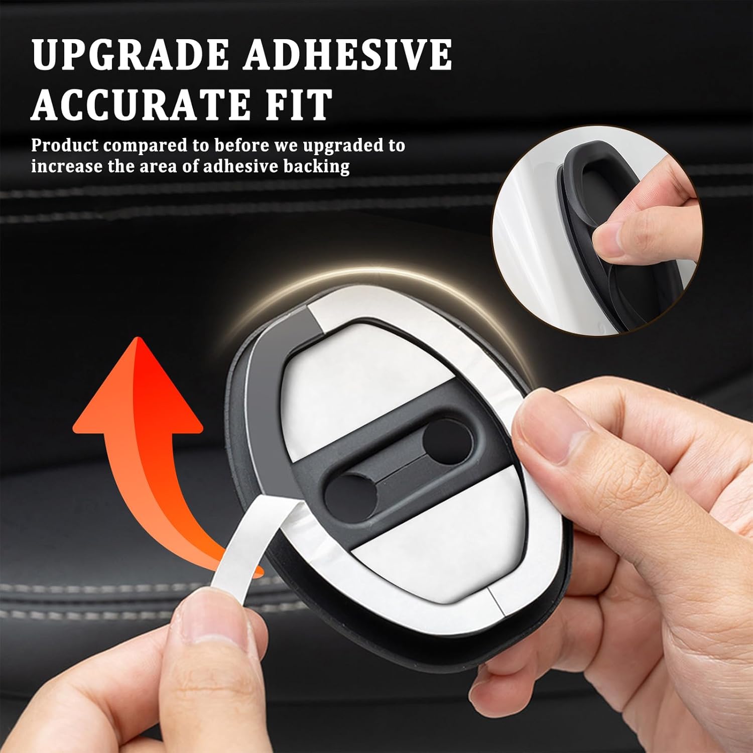 4PCS Upgraded Car Door Latch Guard Cover,Silicone Car Door Lock Cover for Car Door Protector and Noise Reduction,Universal Automotive Exterior Accessories