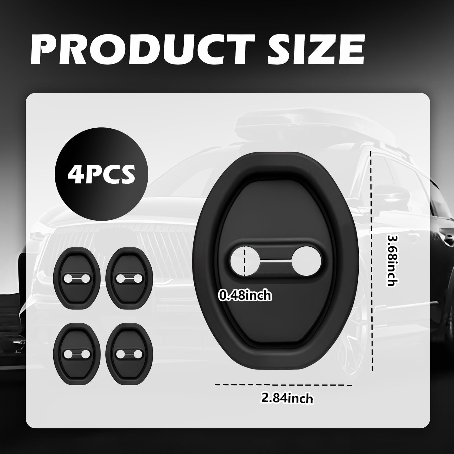 4PCS Upgraded Car Door Latch Guard Cover,Silicone Car Door Lock Cover for Car Door Protector and Noise Reduction,Universal Automotive Exterior Accessories
