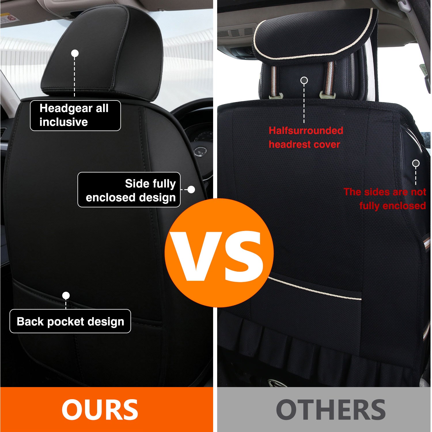 For Ford F150 Seat Covers, Airbag Compatible, Nappa Leather Water Resistant F150 Accessories fits for 2009-2025 Ford F150 / 2017-2025 F250 F350 F450