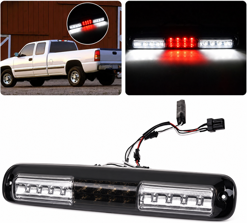 3rd Brake Light for 99-06 Chevy Silverado GMC Sierra 07 Classic Smoke LED Smoke lens LED 3rd brake light with seal gasket fits 99-06 Chevy Silverado/GMC Sierra 1500 2500 3500 HD & 07 Classic