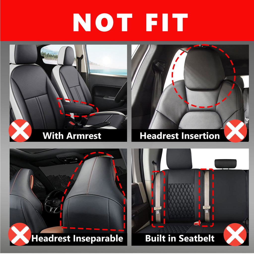 Universal Car Seat Covers Full Set Breathable Fabric Polyester Accessories for Auto Sedans Vans Trucks