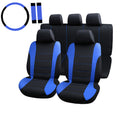 Universal Car Seat Covers Full Set Breathable Fabric Polyester Accessories for Auto Sedans Vans Trucks