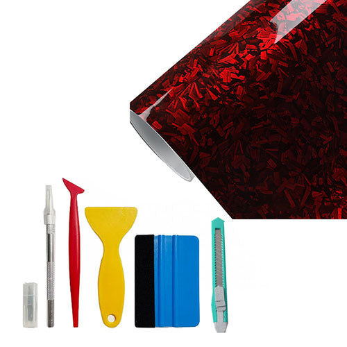 1x5FT Forged Gloss Vinyl Wrap with Tool Set Air Release DIY Sticker