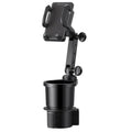 2 in 1 Car Cup Phone Holder Expander Cup Holder Phone Mount with Long Arm Adjustable Base Rotating Cellphone Cup Stand