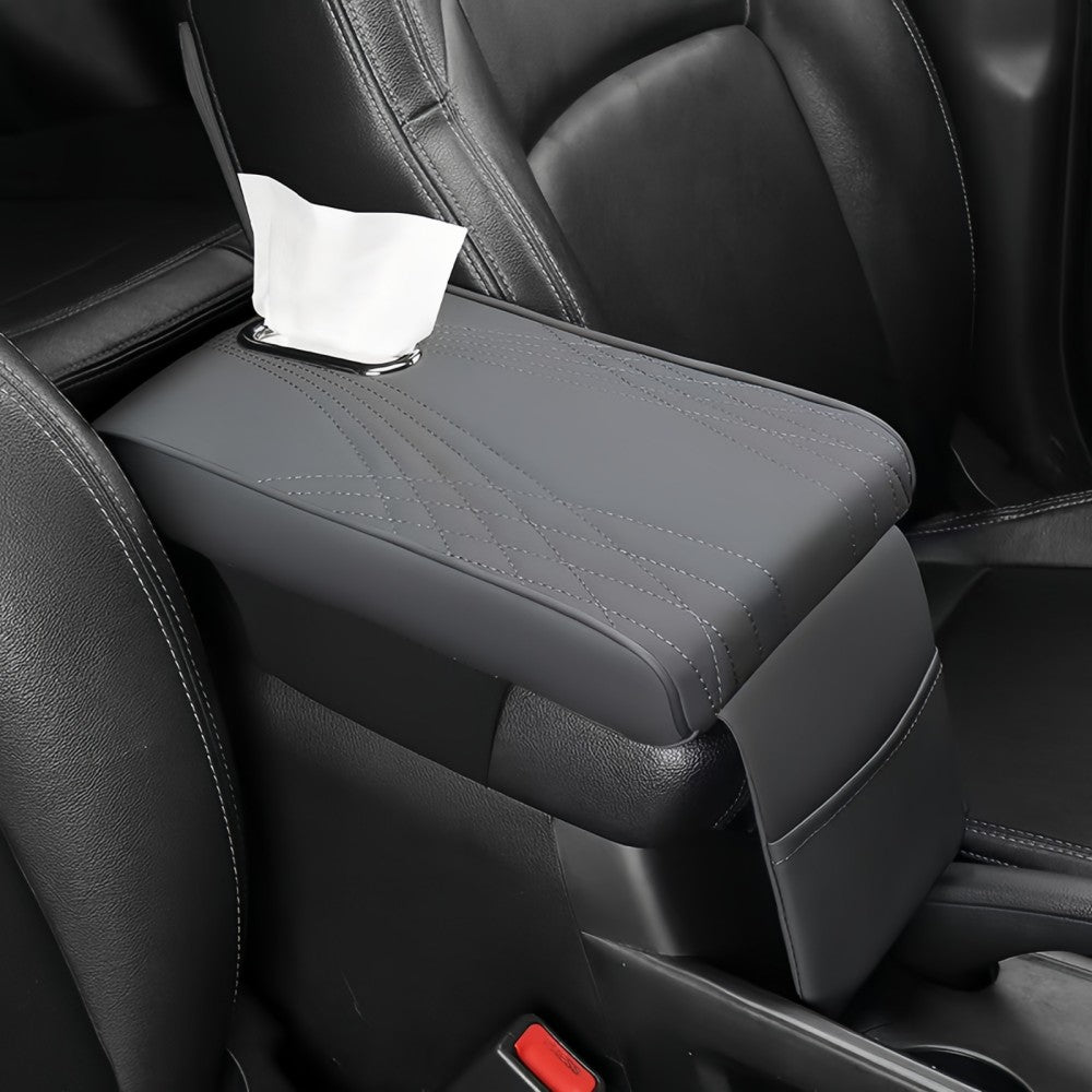 Car Center Console Cover, Armrest Pad with Tissue Box Slot Universal fit