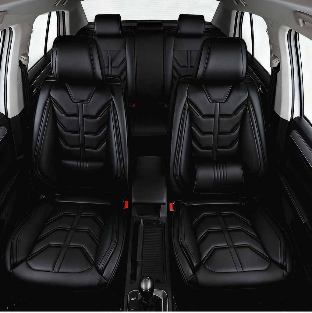 Foneso universal nappa leather car seat cover full set, view 11