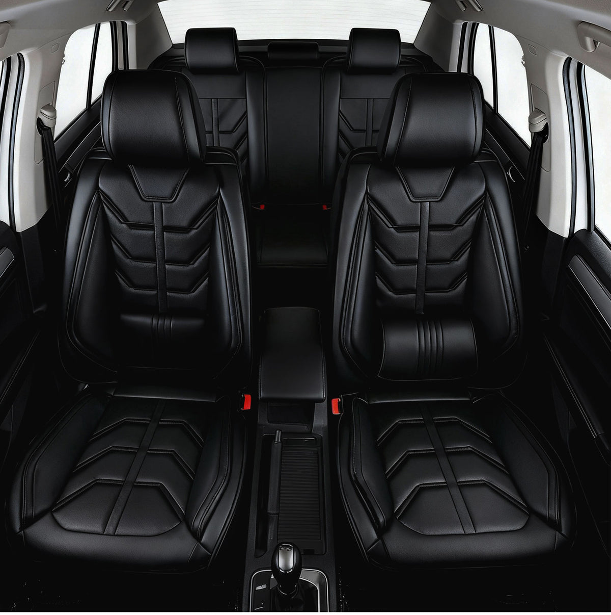 Foneso universal nappa leather car seat cover full set, view 11