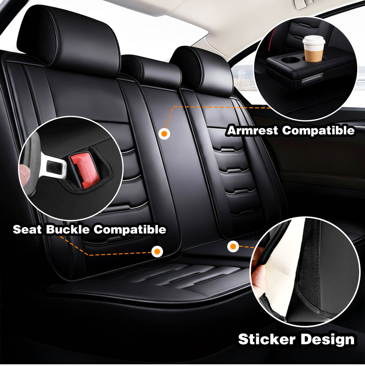 Chevy Silverado GMC Sierra Nappa Leather Seat Covers for Perfectly fits Chevrolet Silverado, GMC Sierra 1500/2500HD/3500HD, and Trail Boss Z71
