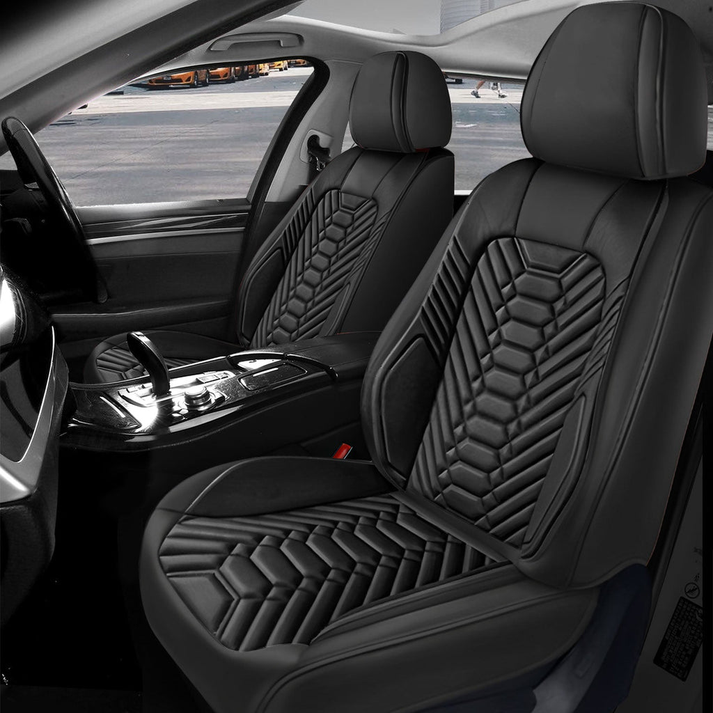 Leather Car Seat Covers for Perfectly fits Chevrolet Silverado, GMC Sierra 1500/2500HD/3500HD, and Trail Boss Z71 models (2007-2025)