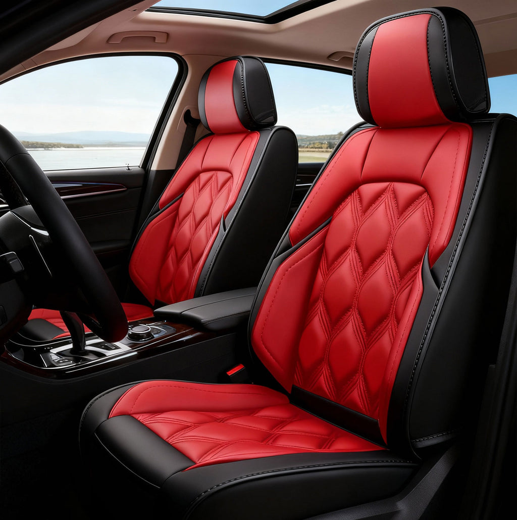 For Ford F150 Seat Covers, Airbag Compatible, Nappa Leather Water Resistant F150 Accessories fits for 2009-2025 Ford F150 / 2017-2025 F250 F350 F450