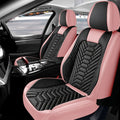 Universal Leather Car Seat Covers Full Set 5 Seats, Airbag Compatible, Breathable Automotive Accessories for Sedans Cars