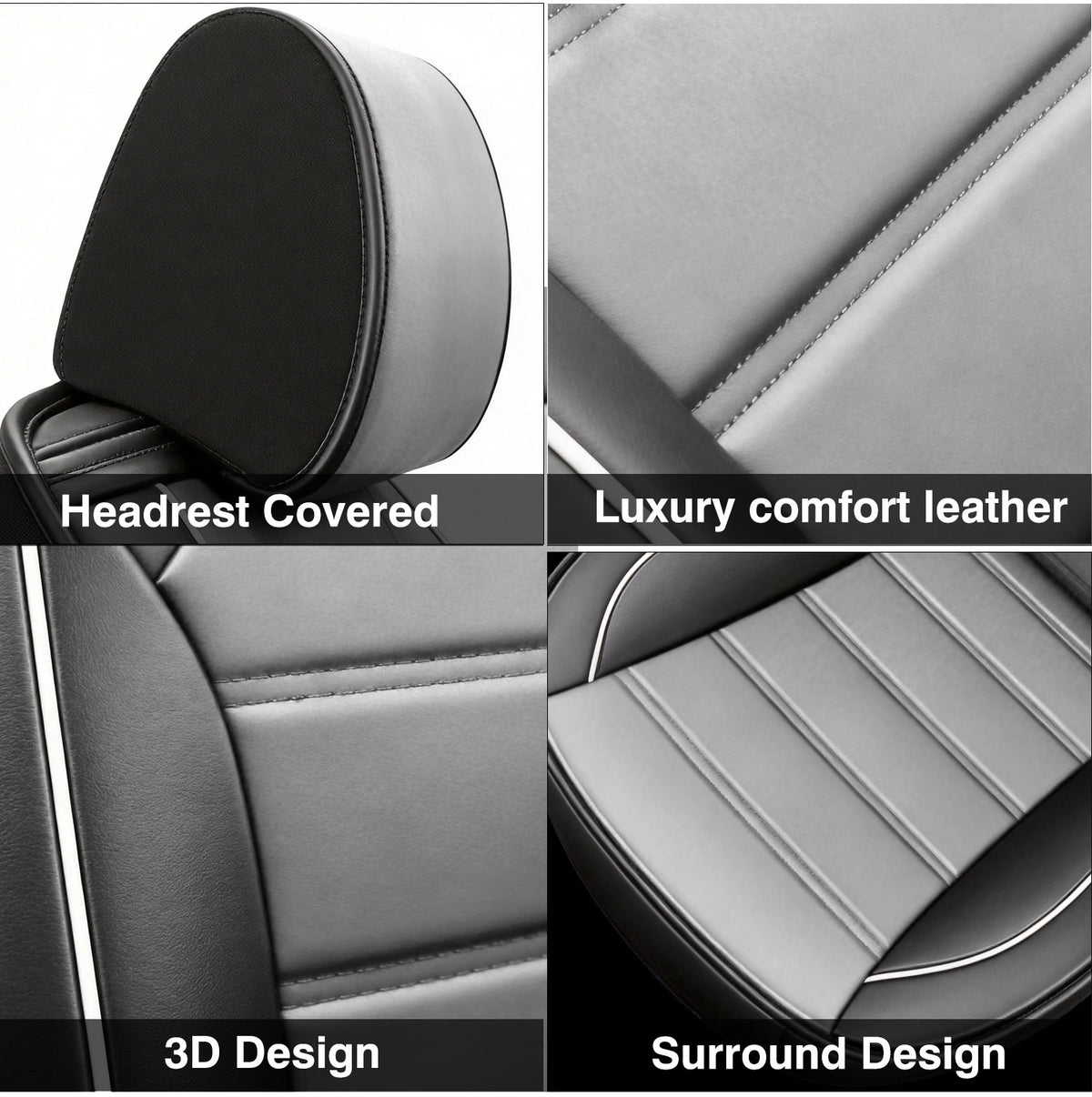 Foneso universal leather car seat covers, view 4