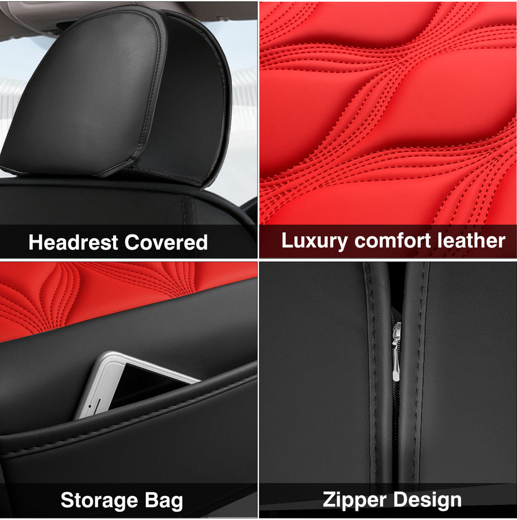 For Ford F150 Seat Covers, Airbag Compatible, Nappa Leather Water Resistant F150 Accessories fits for 2009-2025 Ford F150 / 2017-2025 F250 F350 F450