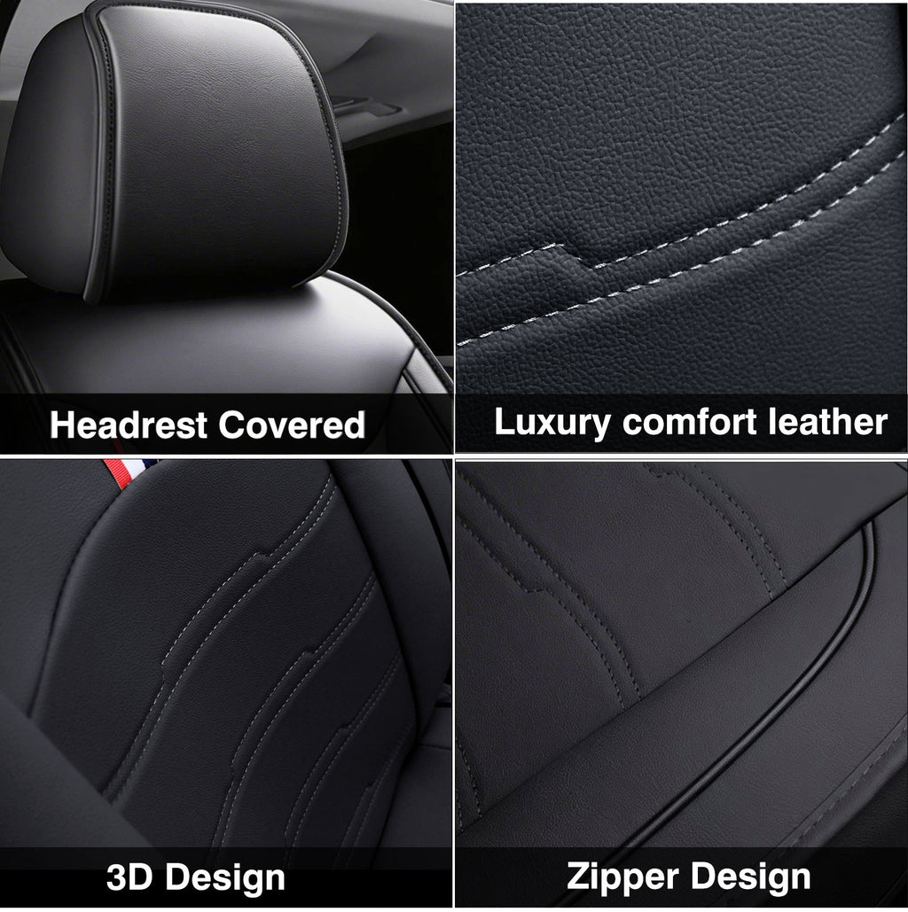 Chevy Silverado GMC Sierra Nappa Leather Seat Covers for Perfectly fits Chevrolet Silverado, GMC Sierra 1500/2500HD/3500HD, and Trail Boss Z71
