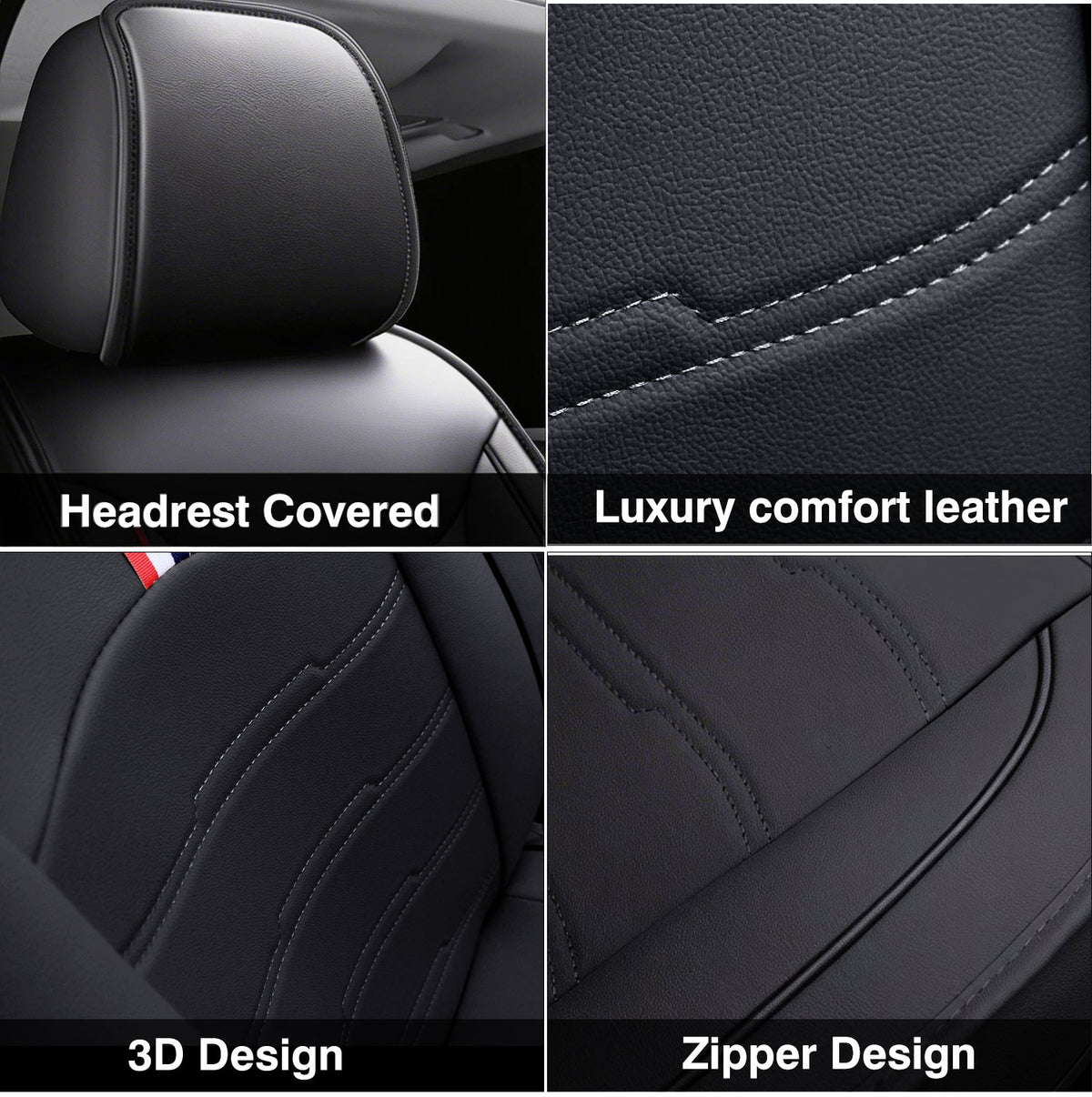 Chevy Silverado GMC Sierra Nappa Leather Seat Covers for Perfectly fits Chevrolet Silverado, GMC Sierra 1500/2500HD/3500HD, and Trail Boss Z71