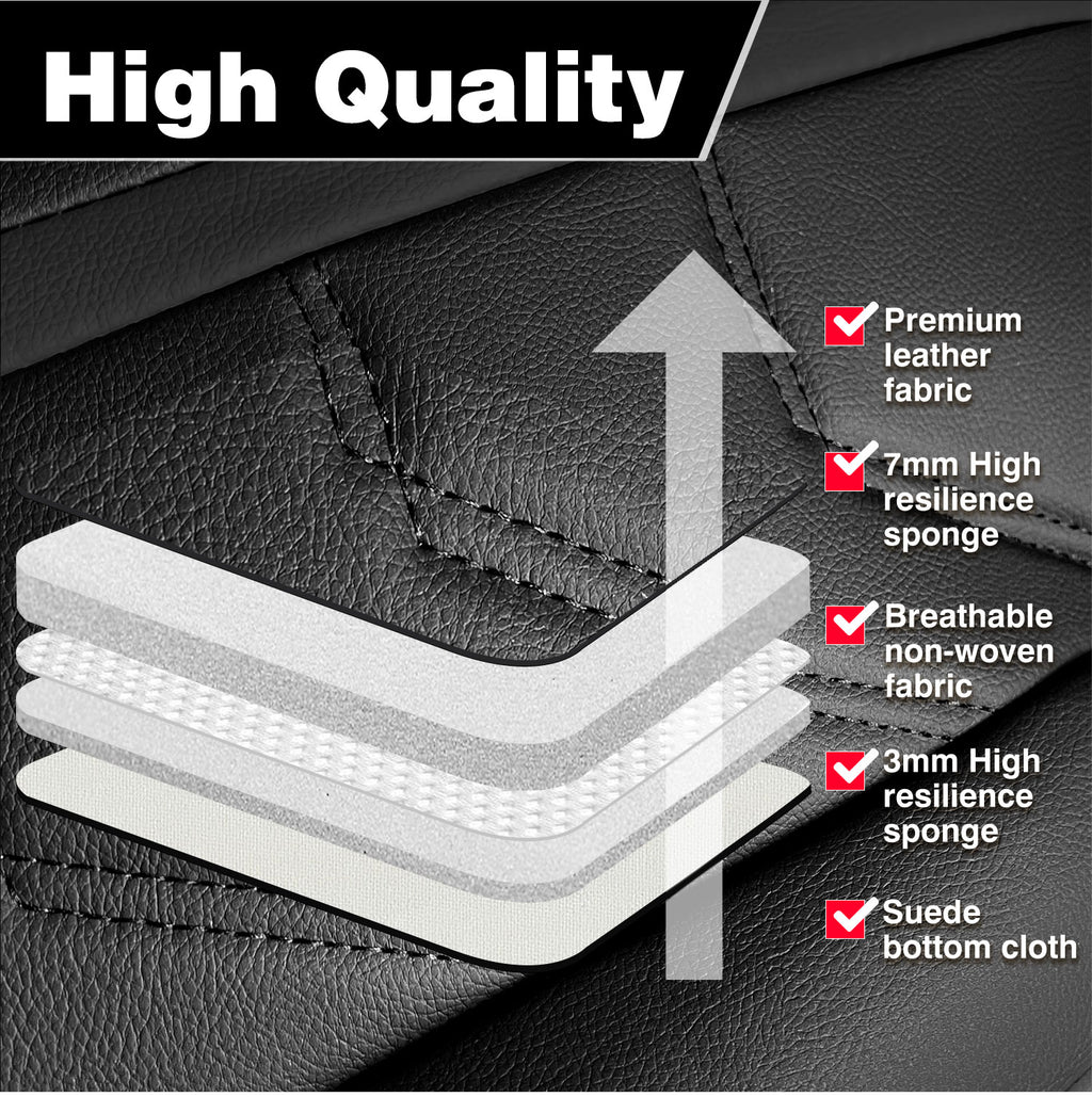 Foneso universal nappa leather car seat cover full set, view 3