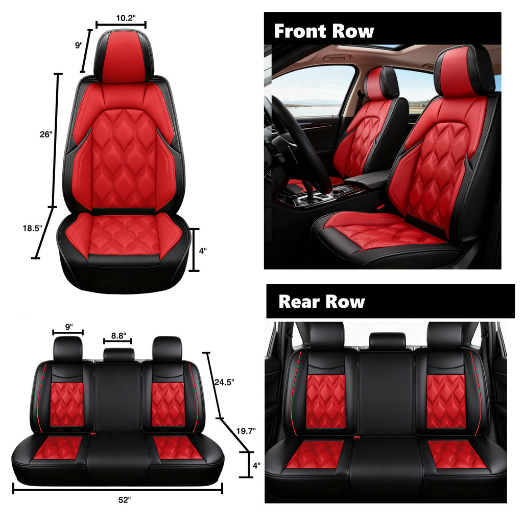 For Ford F150 Seat Covers, Airbag Compatible, Nappa Leather Water Resistant F150 Accessories fits for 2009-2025 Ford F150 / 2017-2025 F250 F350 F450