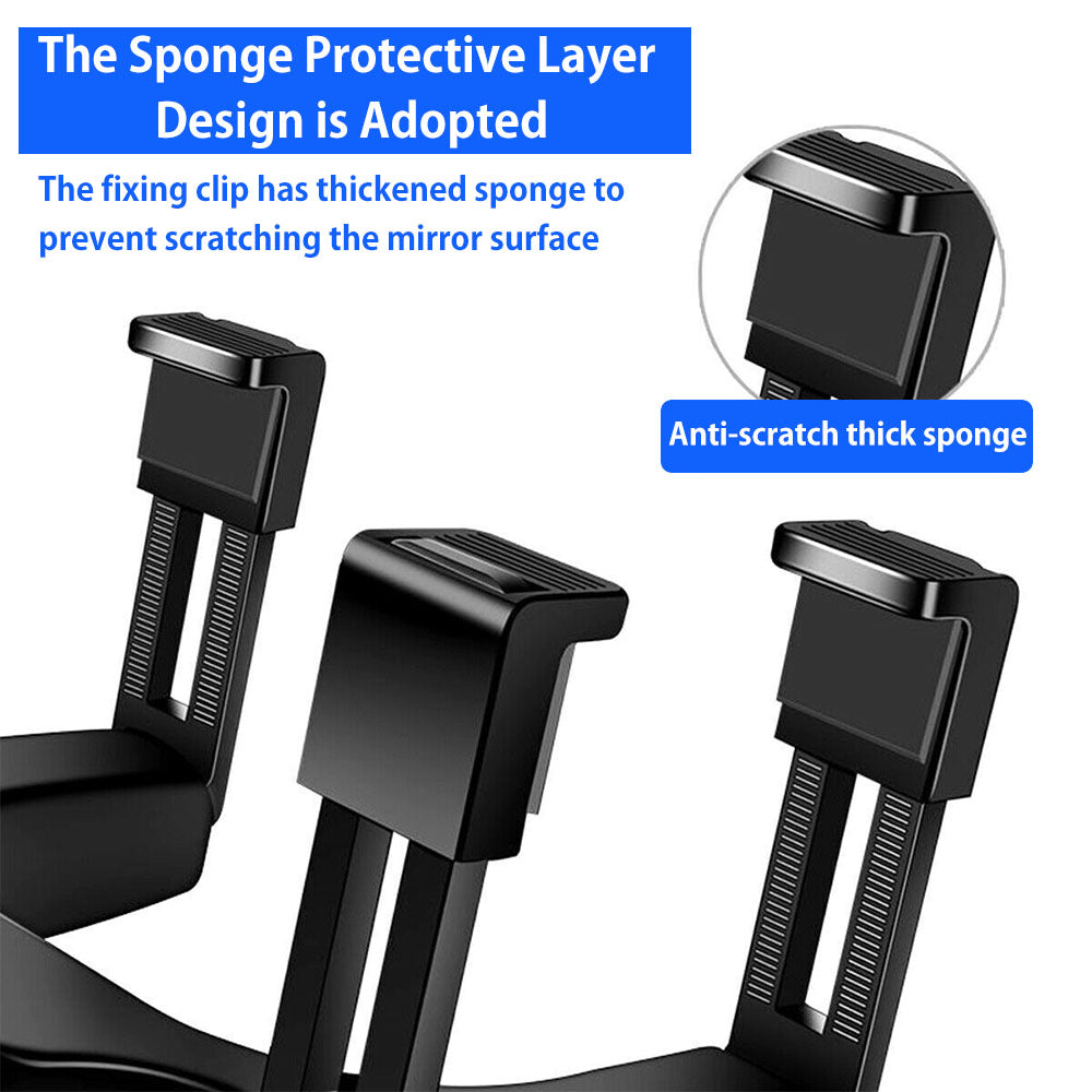 Phone Mount Car 360°Rotatable and Retractable Car Phone Holder Rearview Mirror