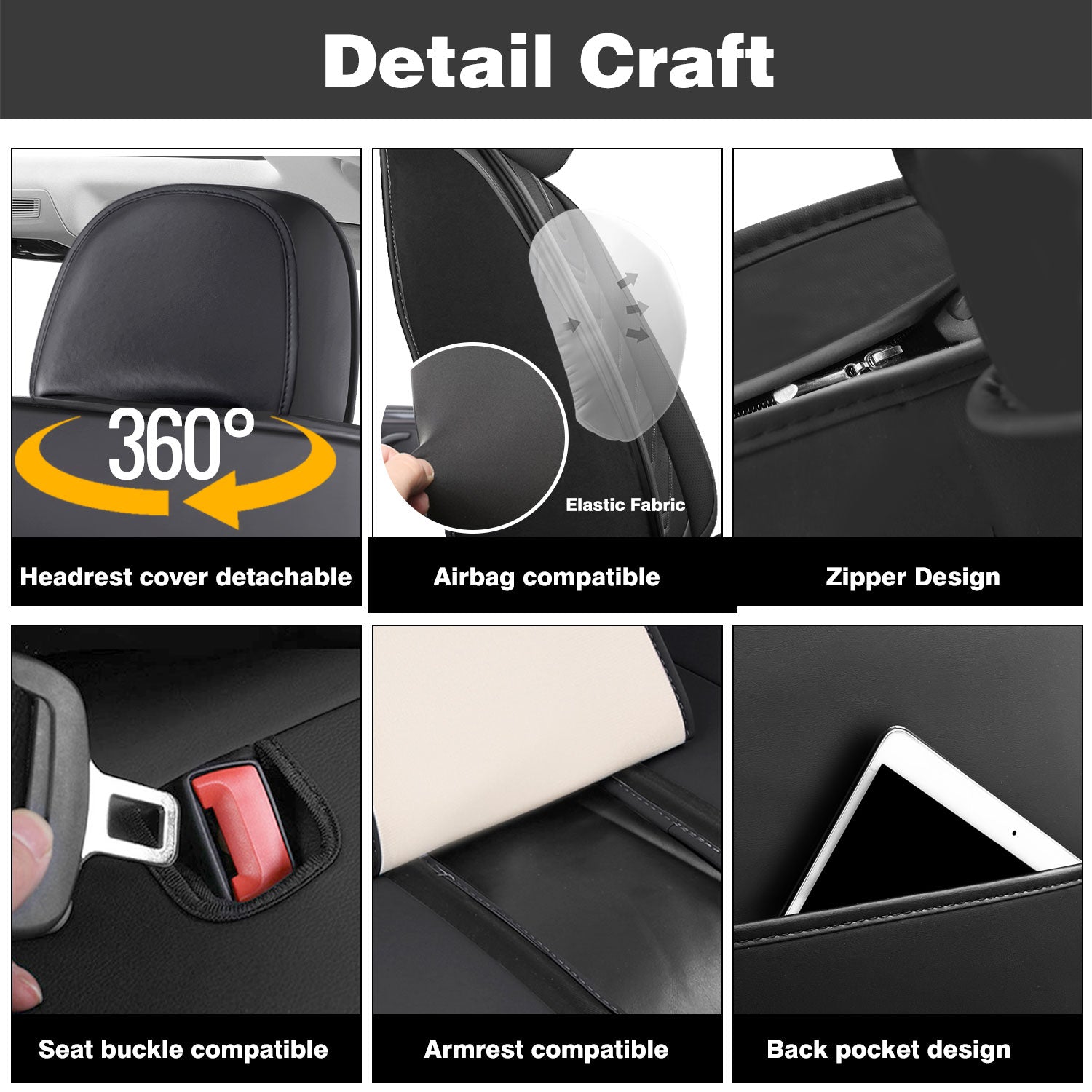 For Dodge Ram Seat Covers Full Set, Ram 1500 Seat Cover Napa Leather Airbag-Compatible Compatible 360° full-Wrap with 2002-2025 Dodge RAM 1500 2500 3500 Crew Quad Cab