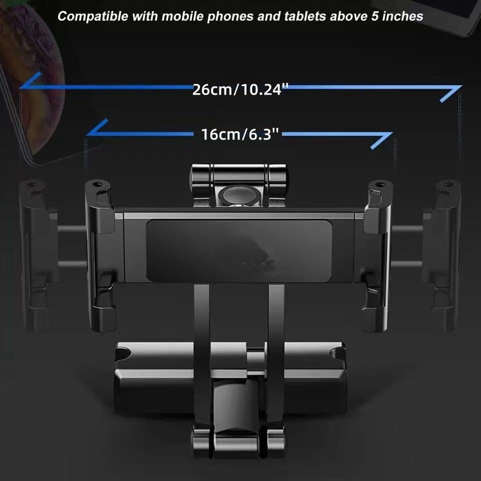 Tablet Holder for Car Headrest, Adjustable Phone Mount for Car Back Seat,Secure and Stable, Suitable for 5-12.9 inches Devices, Adjustable Distance,Viewing Angle,Rotating Screen