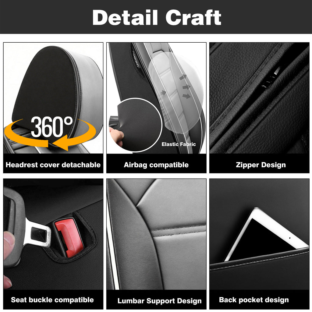 Foneso universal leather car seat covers, view 7