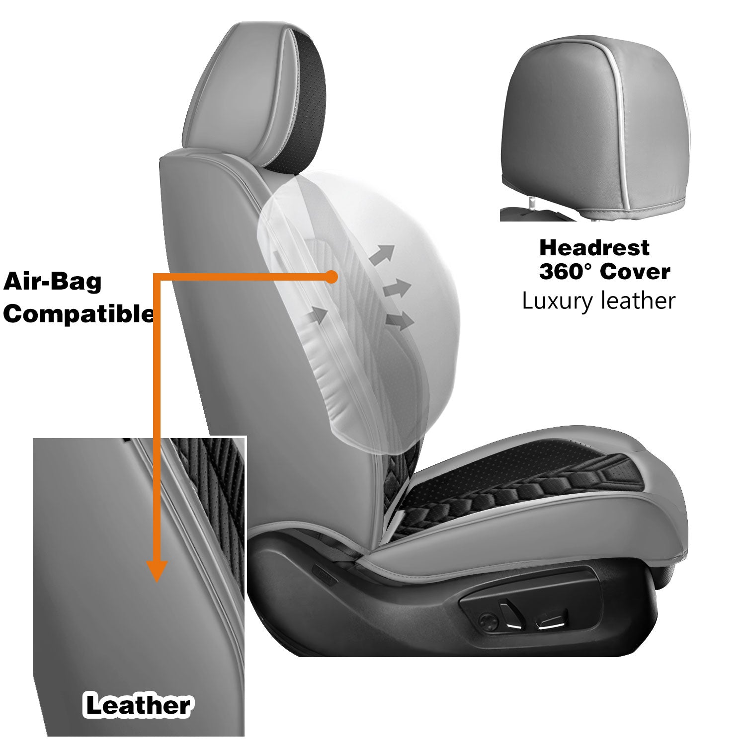 For Chevy Chevrolet Silverado Seat Covers Waterproof Nappa Leather Protectors for Pickup 2007-2026 1500 2500HD 3500HD Trail Boss Z71 Crew Double Extended Cab GMC Sierra