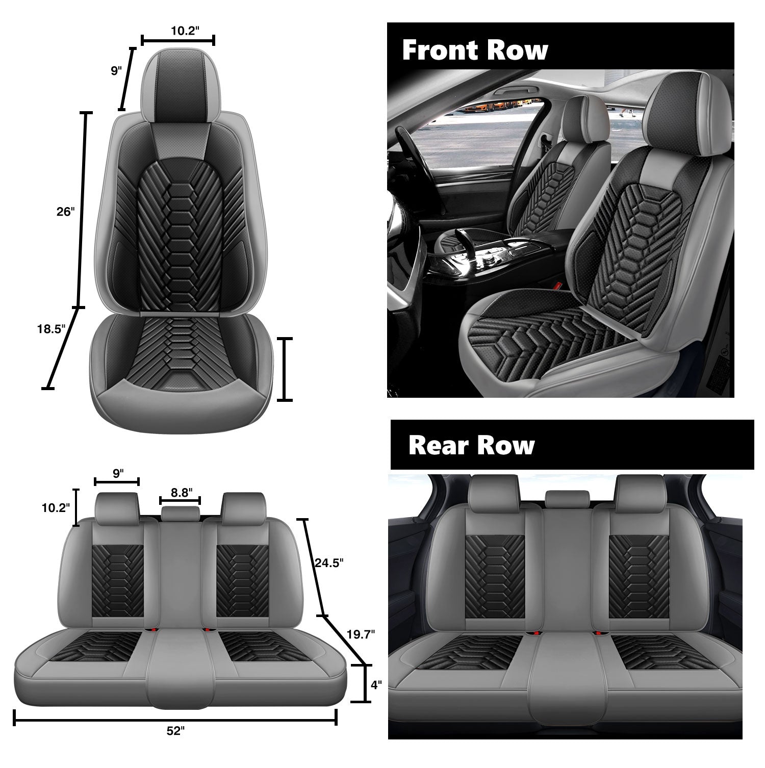 For Chevy Chevrolet Silverado Seat Covers Waterproof Nappa Leather Protectors for Pickup 2007-2026 1500 2500HD 3500HD Trail Boss Z71 Crew Double Extended Cab GMC Sierra