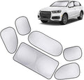 6PCS Reflective Car Windshield Sunshade Kit, Silver Coated Sunproof Protection Heat Shield, Side Window Privacy Protection Cover Car Window Covers for Camping Napping, Keep Cool for Most Cars