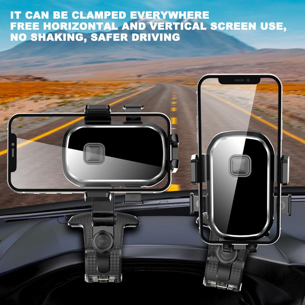 Adjustable Phone Holder Universal Shockproof Dashboard Mount Clip Type Holder