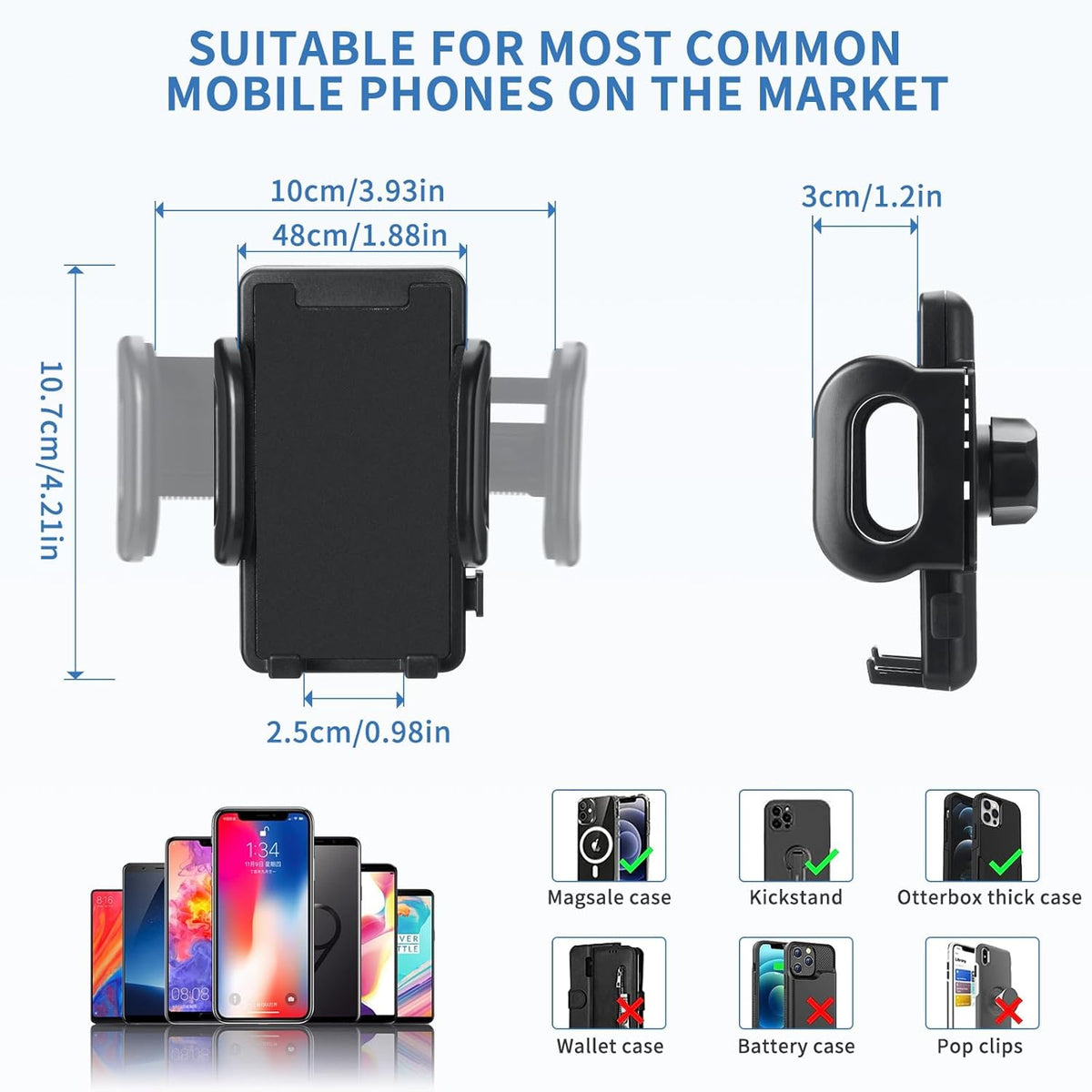 Foneso car phone holder cup holder accessory, view 4