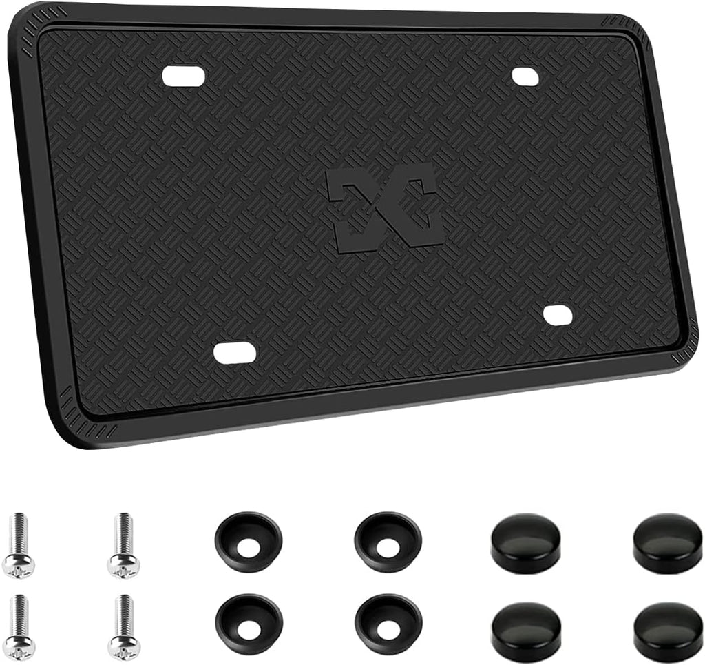 Silicone License Plate Frame Covers Car Plate Bracket Holders. Rust-Proof, Rattle-Proof, Weather-Proof Car Accessories