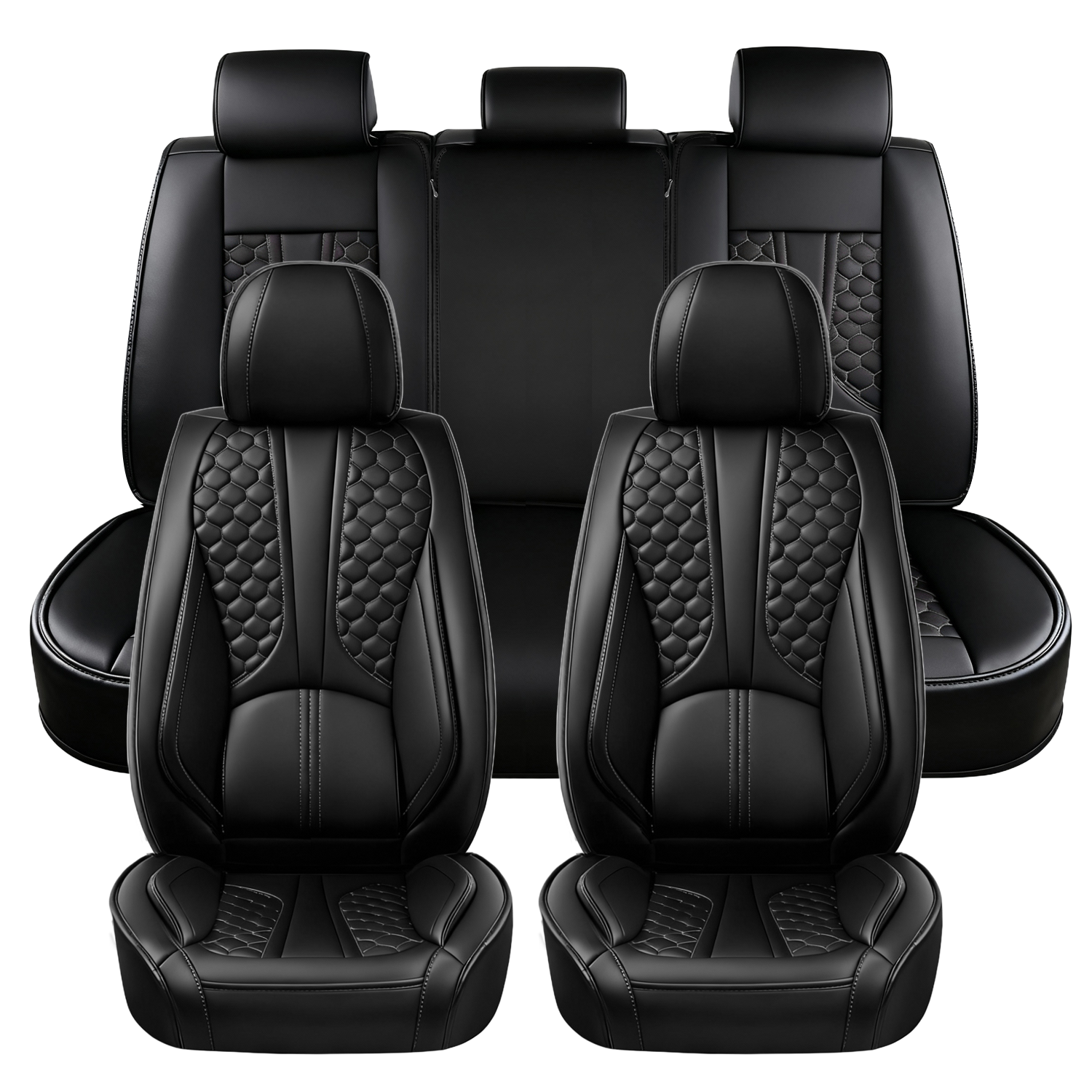 For Dodge Ram Seat Covers Full Set, Napa Leather Airbag-Compatible for 2002-2025 Dodge RAM 1500/2500/3500 Crew Quad Cab