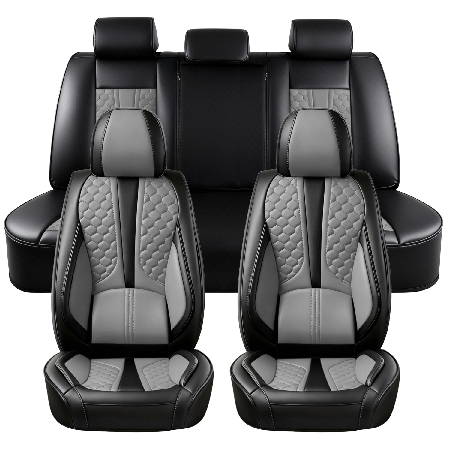 For Dodge Ram Seat Covers Full Set, Napa Leather Airbag-Compatible for 2002-2025 Dodge RAM 1500/2500/3500 Crew Quad Cab