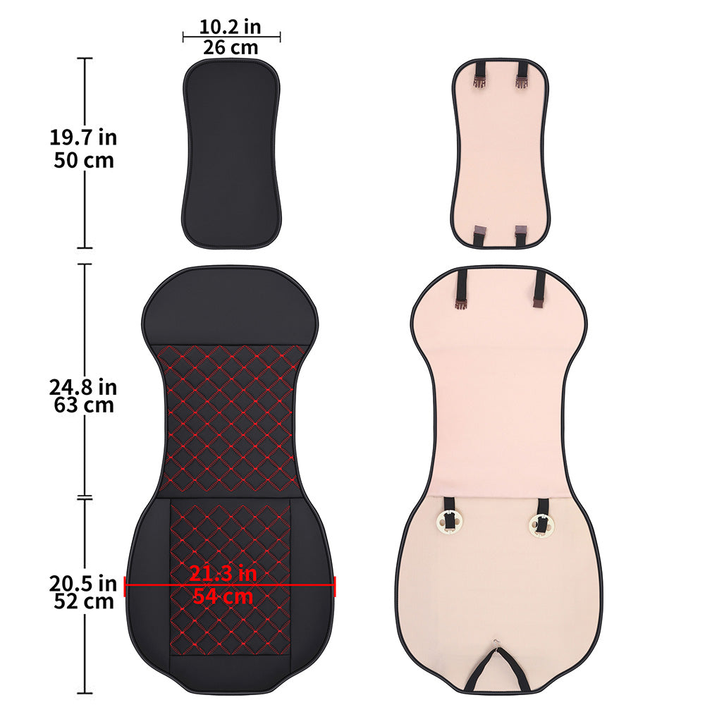 Universal Car Seat Covers 2 front seats Nappa Leather Accessories for Auto Sedans Vans Trucks