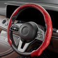 Wood Grain Steering Wheel Cover Anti-Slip for O/D Type 14.5-15 Inch Car Accessories