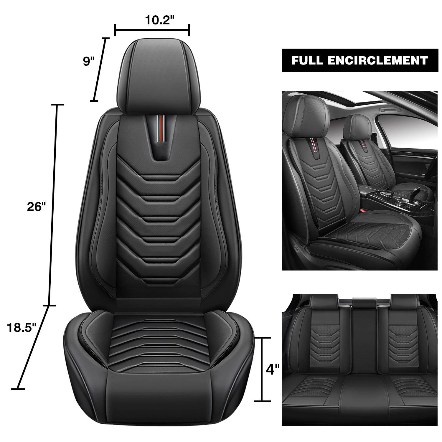 For Dodge Ram Seat Covers Full Set, Ram 1500 Seat Cover Napa Leather Airbag-Compatible Compatible 360° full-Wrap with 2002-2025 Dodge RAM 1500 2500 3500 Crew Quad Cab