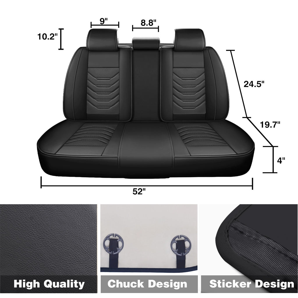 For Dodge Ram Seat Covers Full Set, Ram 1500 Seat Cover Napa Leather Airbag-Compatible Compatible 360° full-Wrap with 2002-2025 Dodge RAM 1500 2500 3500 Crew Quad Cab