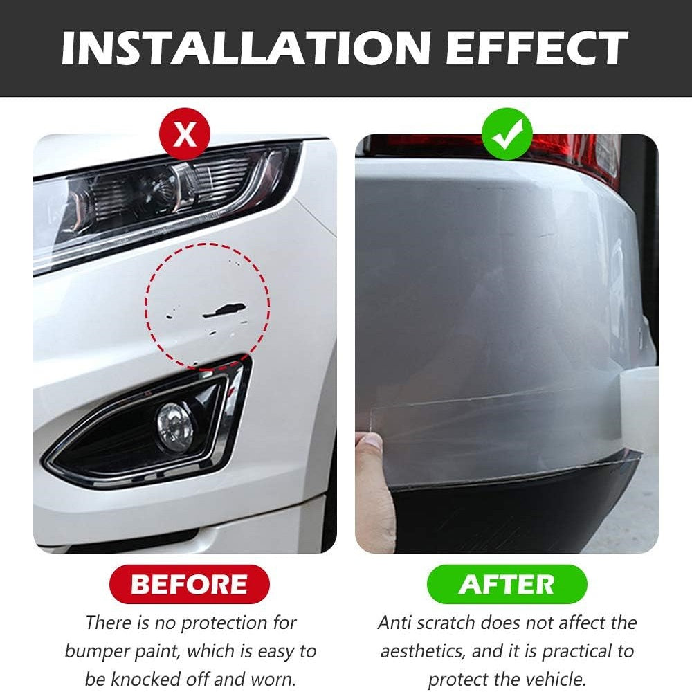 Car Door Edge Protector Film with Scrapers, 33ft x 4in Anti-Scratch Transparent Self-Adhesive Protective Film, Durable and Invisible, Used for Cars Car Protection Accessories