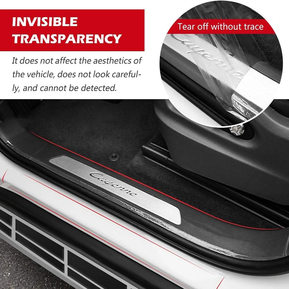 Car Door Edge Protector Film with Scrapers, 33ft x 4in Anti-Scratch Transparent Self-Adhesive Protective Film, Durable and Invisible, Used for Cars Car Protection Accessories