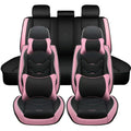 Leather Car Seat Covers 5 Seat Airbag Compatible, Nappa Leather Water Resistant Universal for Suvs Seden Pick-up Truck