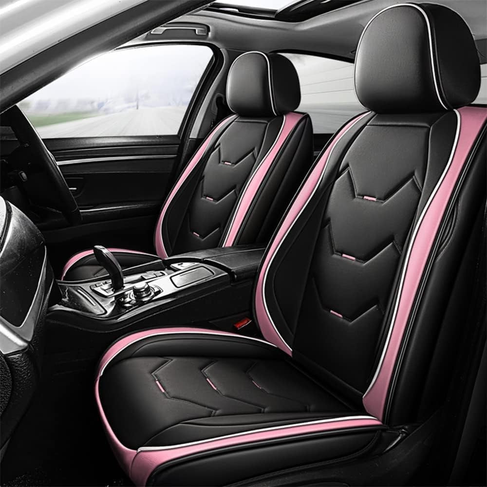 Leather Car Seat Covers 5 Seat Airbag Compatible, Nappa Leather Water Resistant Universal for Suvs Seden Pick-up Truck