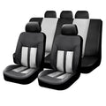 Universal Car Seat Covers Full Set PU Leather & Mesh Material Airbag Compatible, for Sedans SUVs Vans