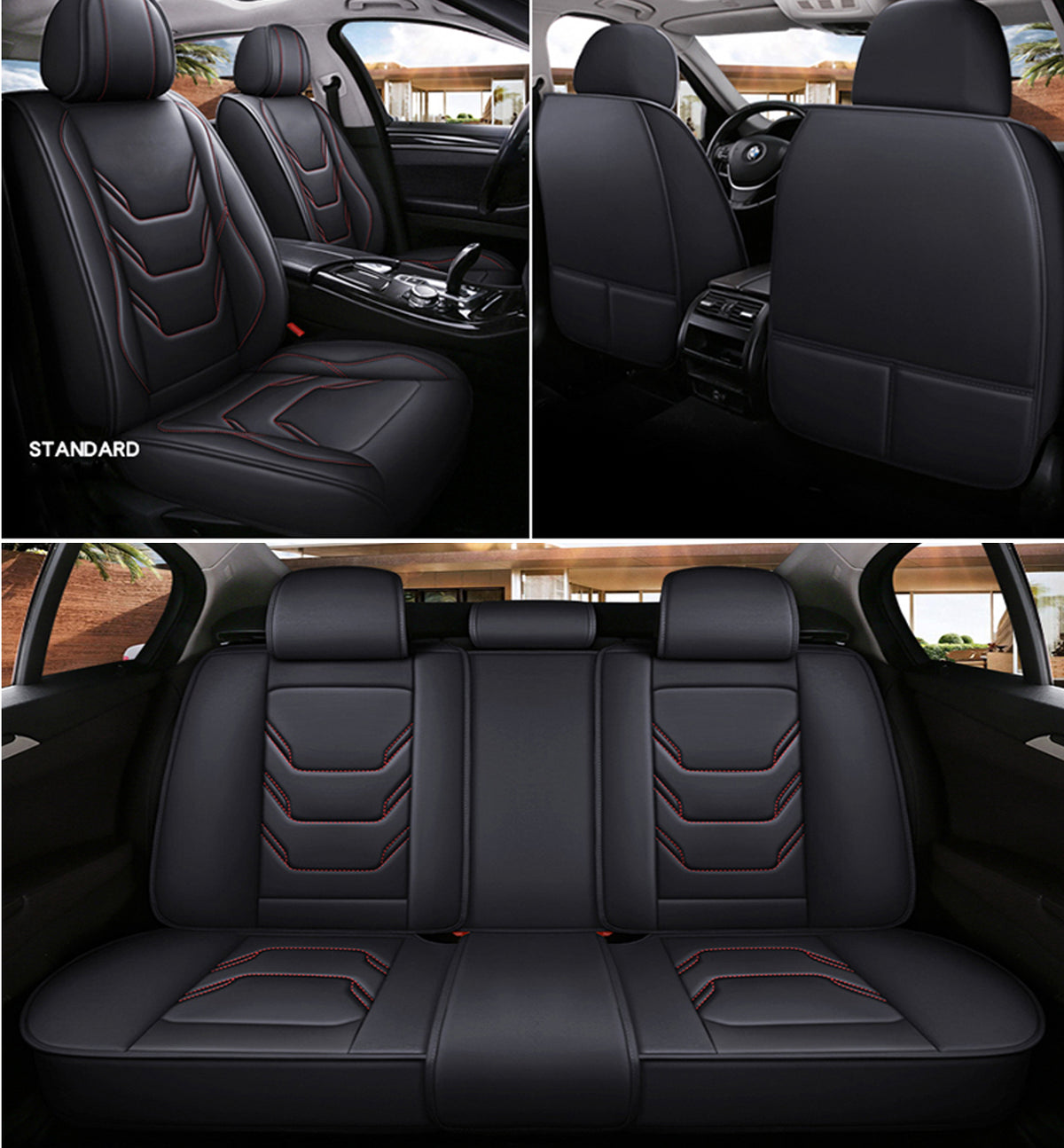 Foneso universal leather car seat covers, view 2